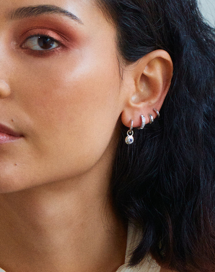 Tanzanite Earring Charm in Silver